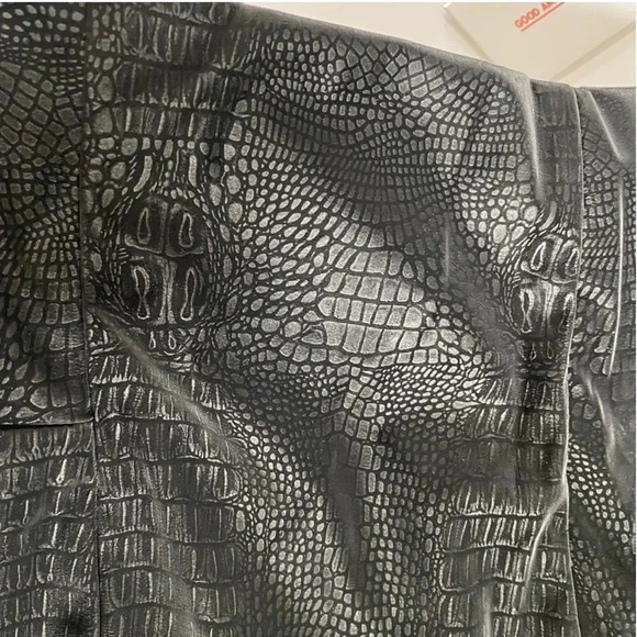 $179 NWT Good American The Croc Exec Pant Black High Waist Suede Plus Size 7 4XL - Picture 15 of 16